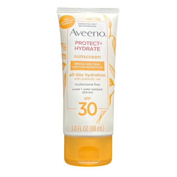 Aveeno Protect + Hydrate SPF 30 Broad Spectrum Sunscreen LOT of 2, 3.0 Fl Oz - Picture 3 of 7